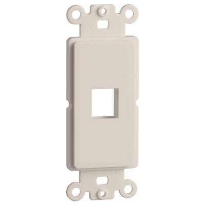 DataComm Keystone Decorator Strap, 1-Port, Light Almond